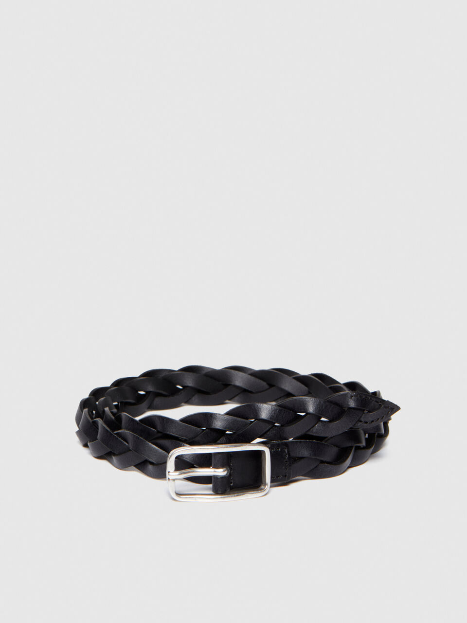 Woven leather belt Men image number null