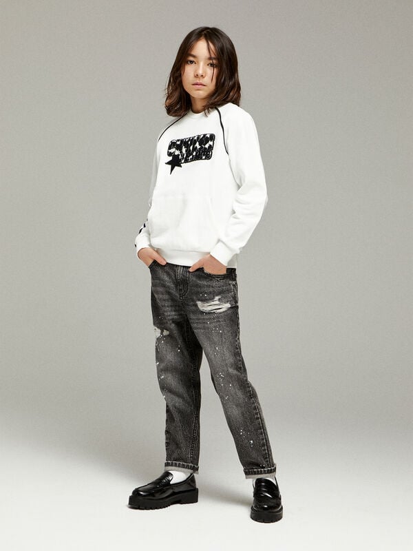Baggy spray look jeans - boy's jeans | Sisley Young
