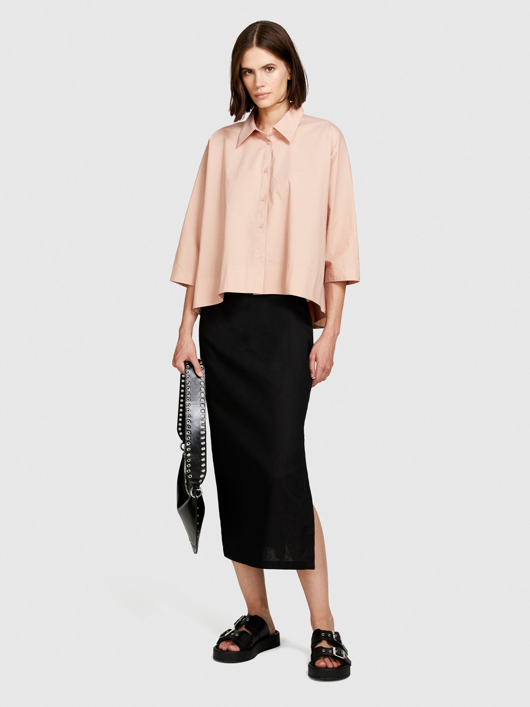 Shirt with kimono sleeves, Nude - Sisley