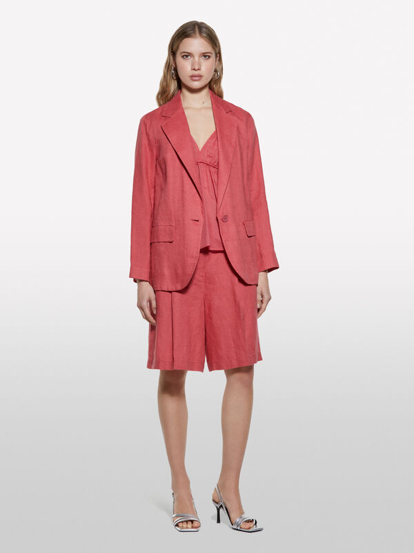 Blush 100% linen blazer - women's blazers | Sisley