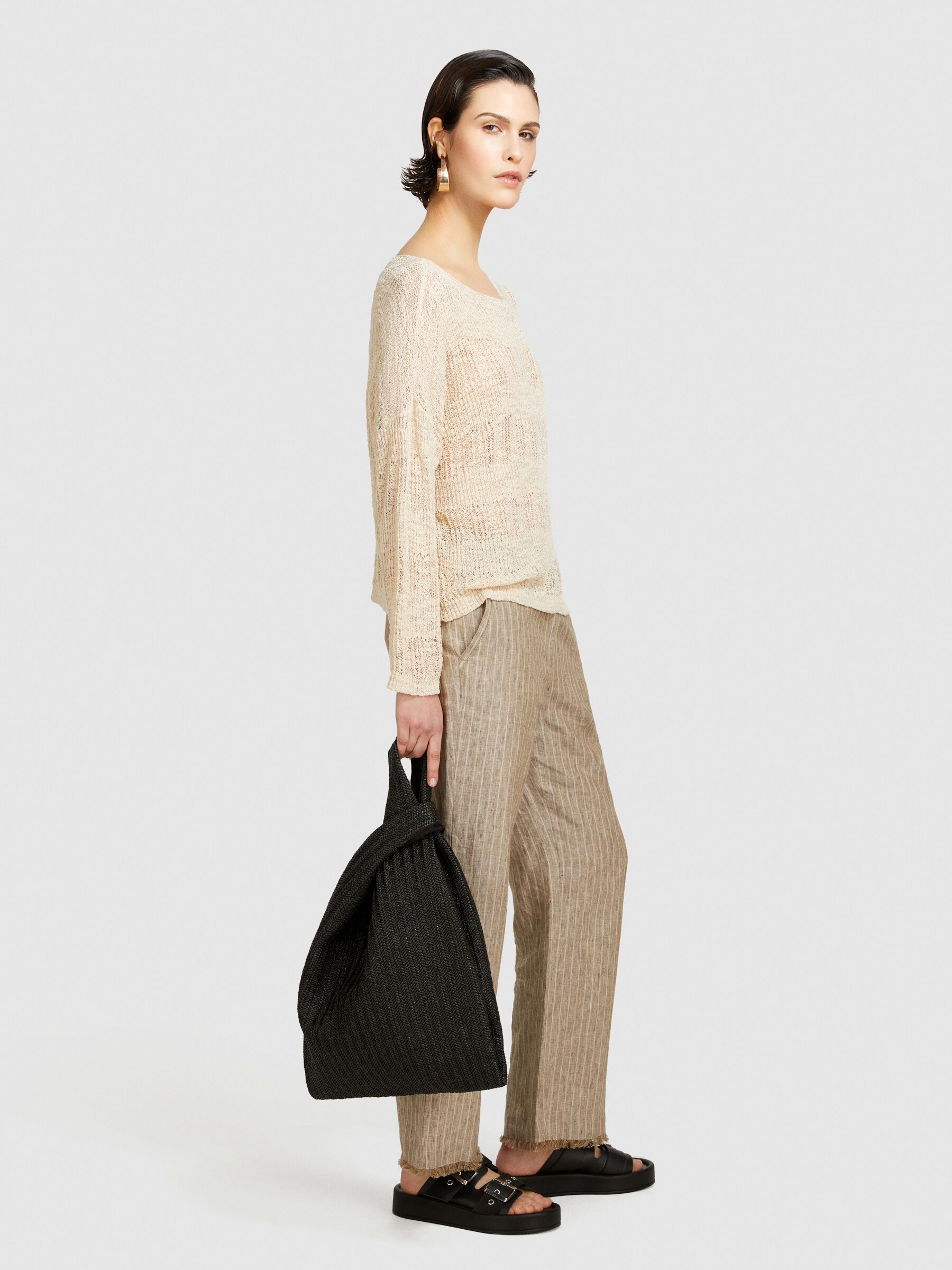 トップス amro THE SHISHIKUI Boat neck / CAMEL amro様専用 THE SHISHIKUI Boat neck / CAMEL