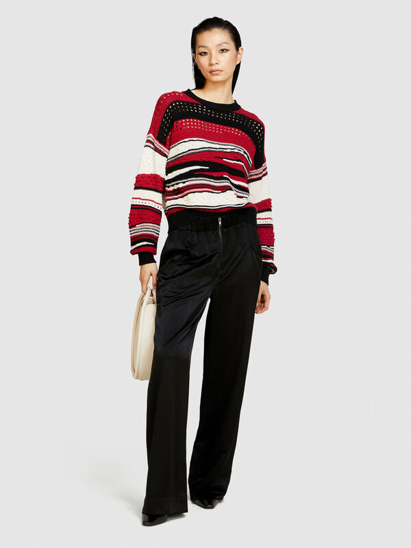 Multicolor sweater - women's crew neck sweaters | Sisley