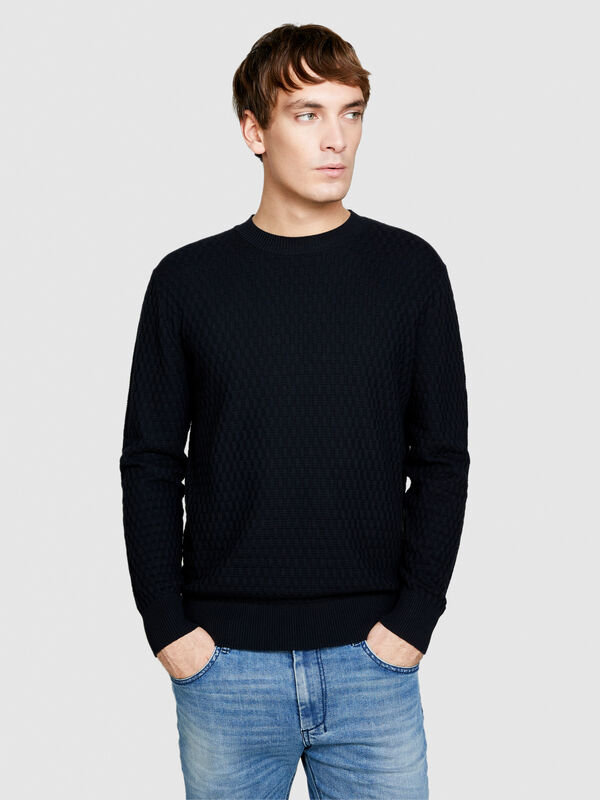 Solid colored sweater - men's crew neck sweaters | Sisley