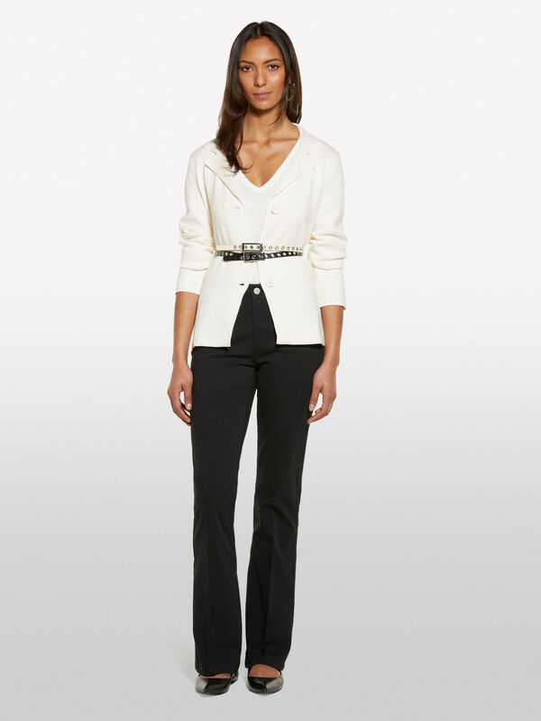Black flare fit trousers - women's flared trousers | Sisley