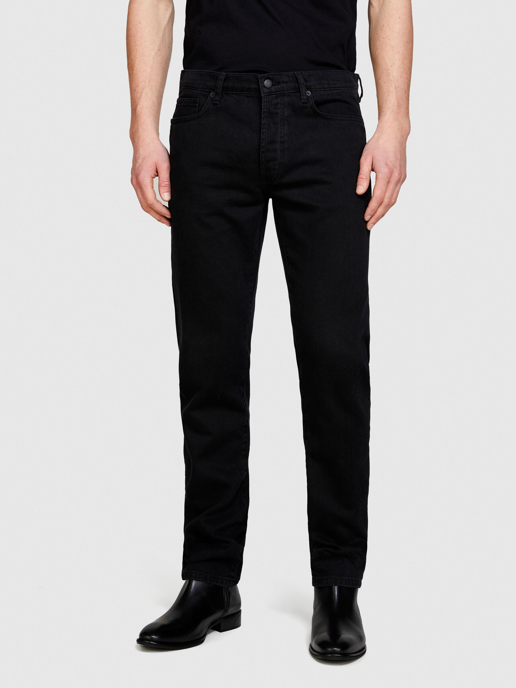川上洋平着用　Skinny Denim Pants – Black Knee Crush Power Stretch Kneedle skinny Black denim Pants