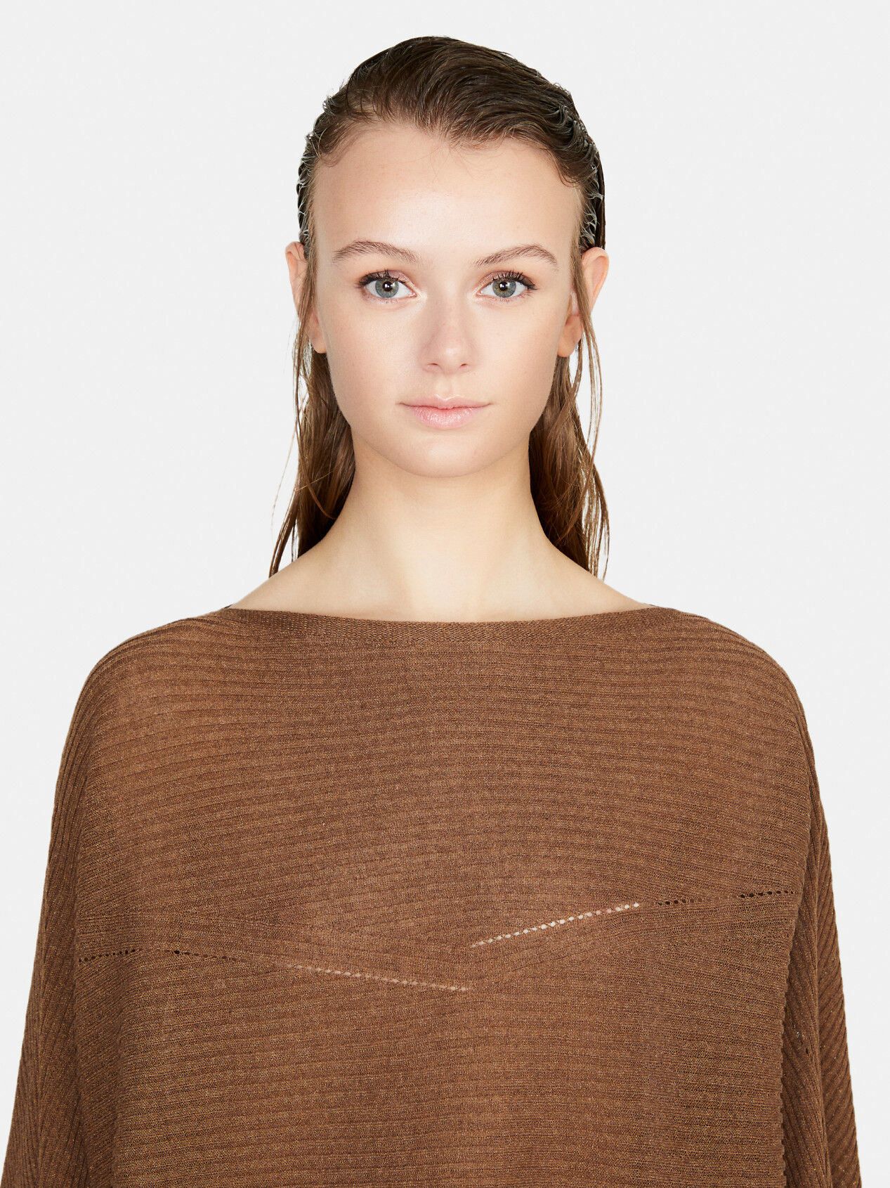 Sweater with kimono sleeves Brown Sisley