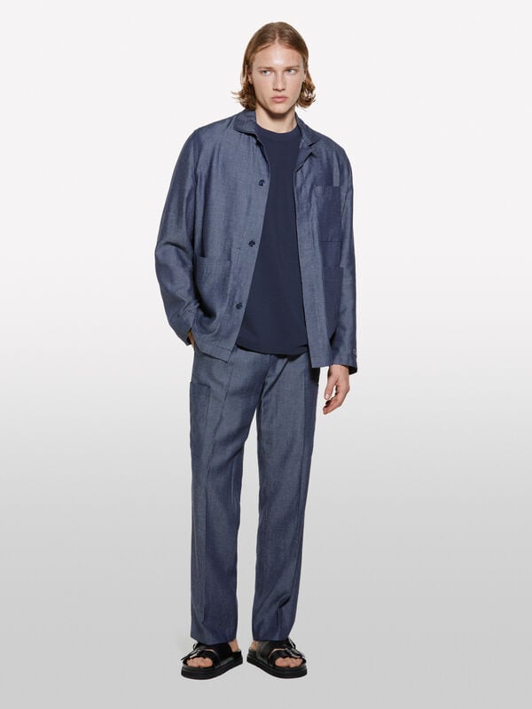 Blue cargo joggers Blue cargo joggers - men's regular fit trousers | Sisley