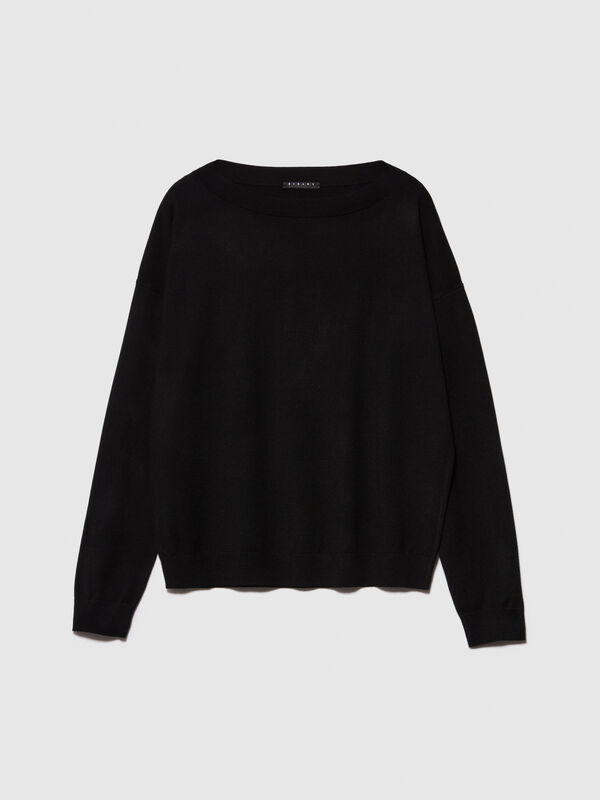 Boat neck sweater - women's boat neck sweaters | Sisley