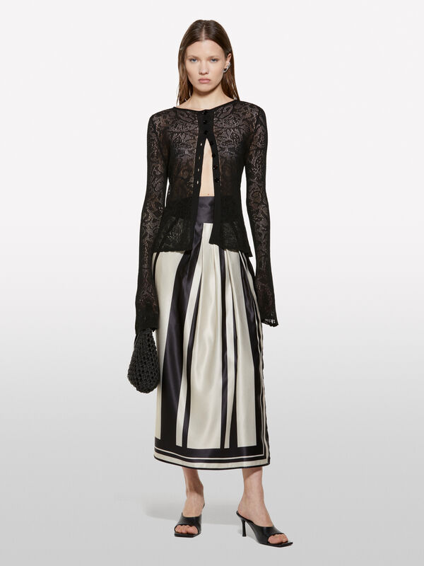 Light printed beach cover-up - women's midi skirts | Sisley