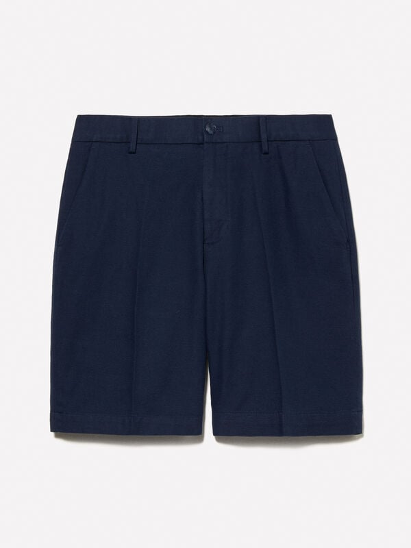Dark blue regular fit bermudas Dark blue regular fit bermudas - men's shorts | Sisley