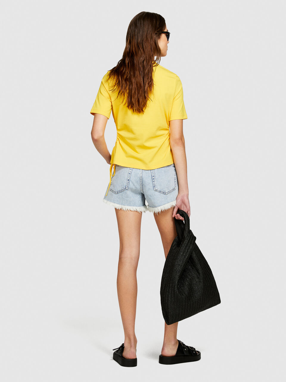 T-shirt with porthole and drawstring Women image number null