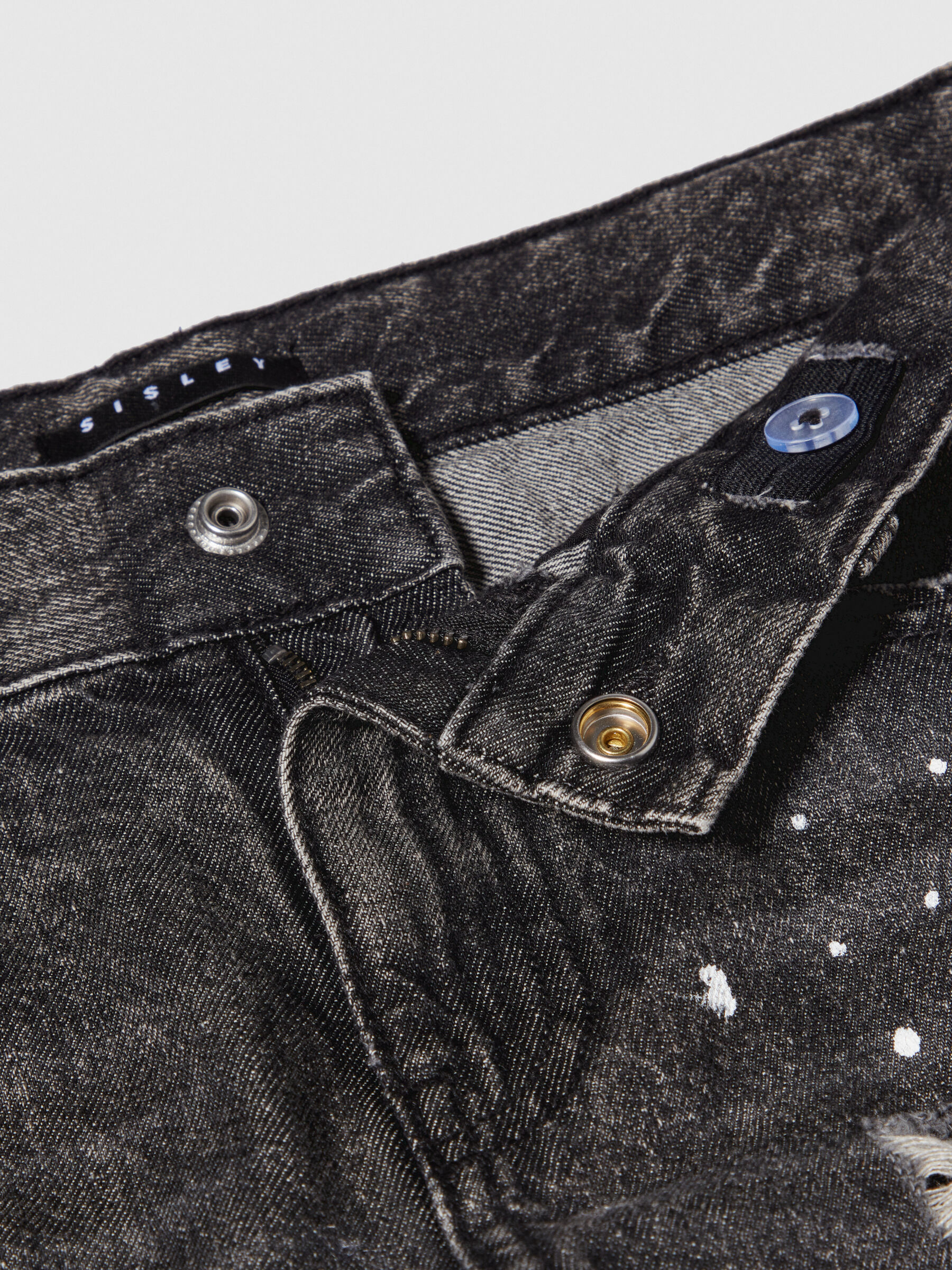 Baggy spray look jeans, Black - Sisley
