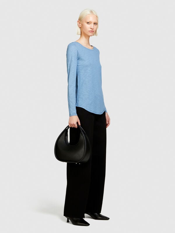 Solid color t-shirt Solid color t-shirt - women's long sleeve t-shirts | Sisley