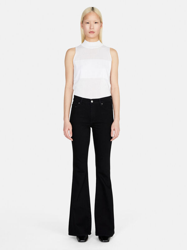 Black flare fit jeans - women's bootcut & flared jeans | Sisley