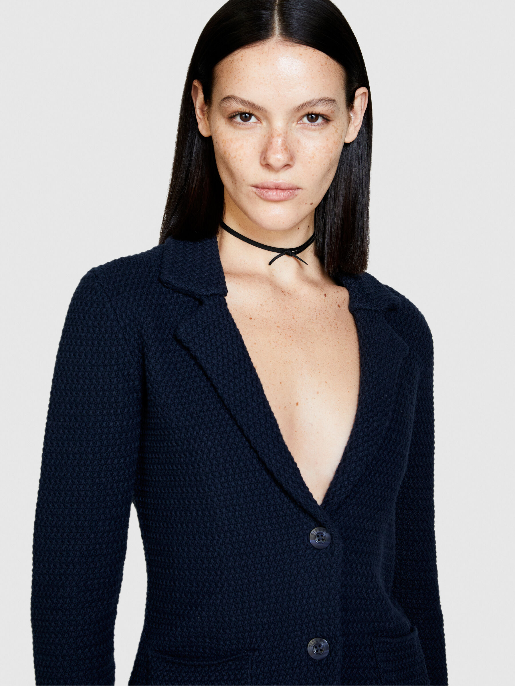 Knit blazer Dark Blue Sisley