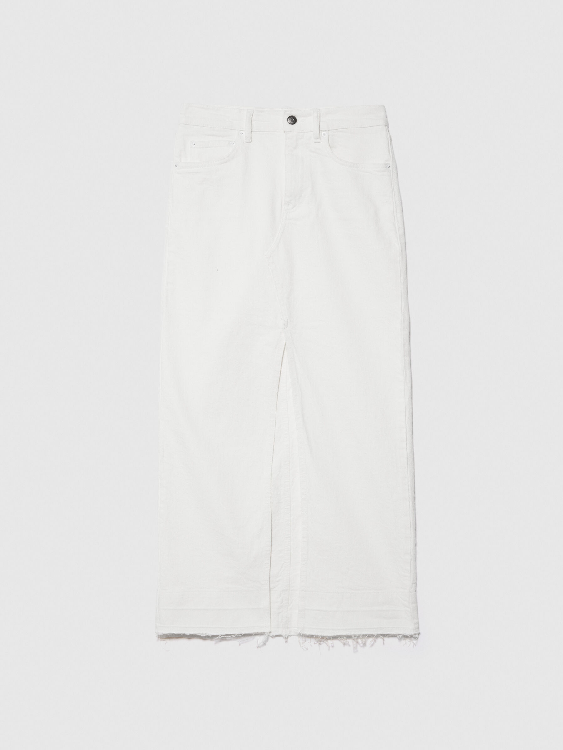 L'Appartement Lisiere White Denim スカート Denim skirt with slit, White - Sisley