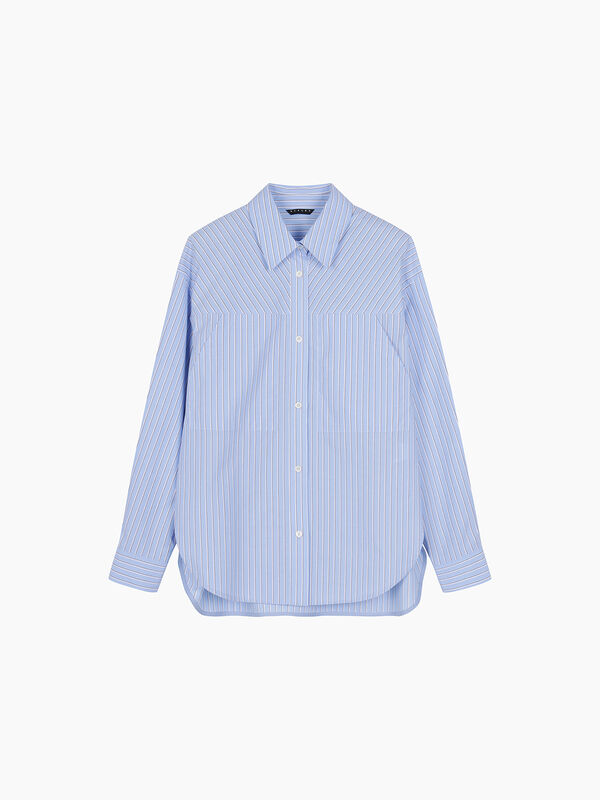 Light blue striped oversized shirt - sisley k shirts | Sisley K