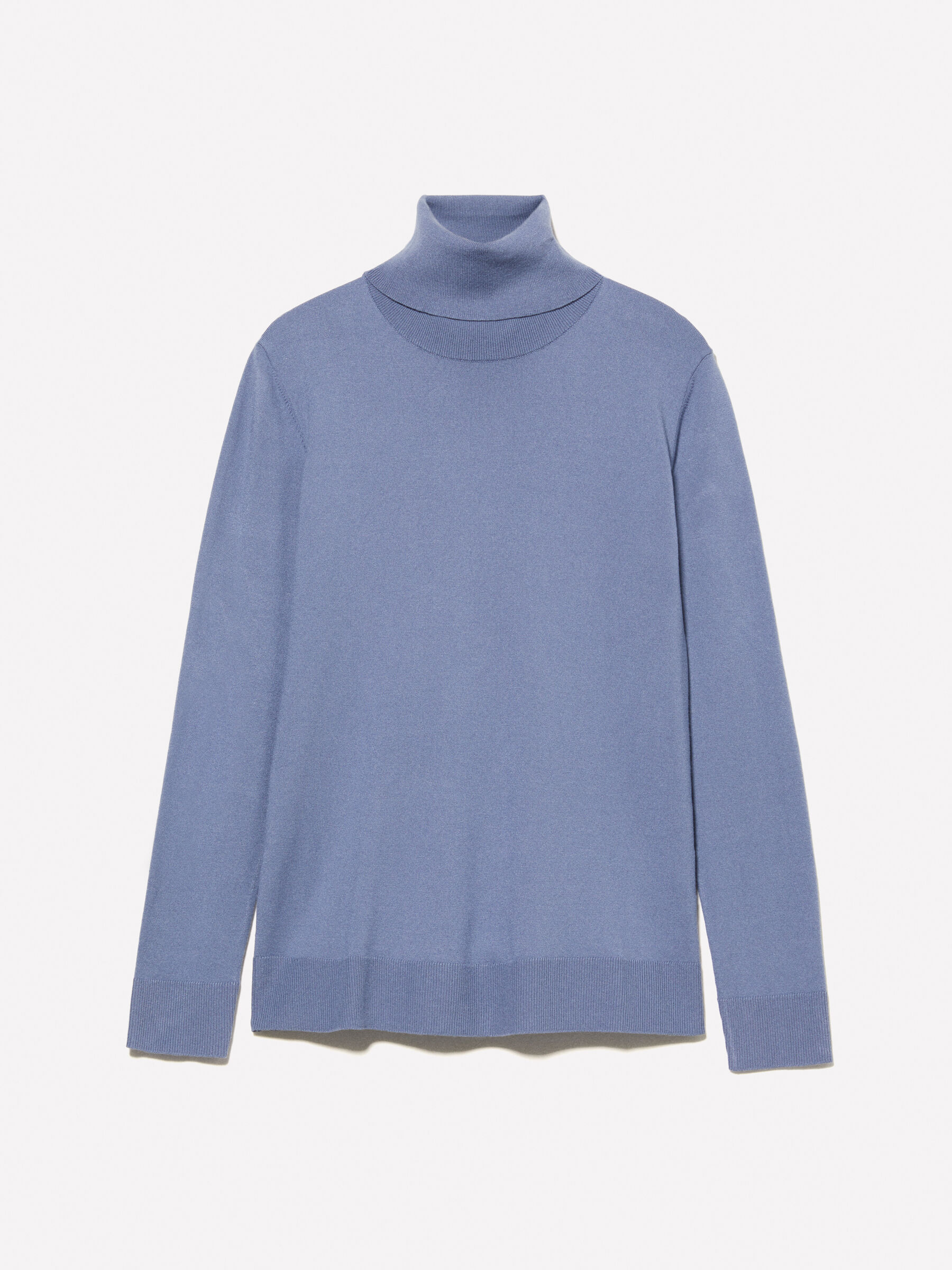 Gray turtleneck sweater, Blue - Sisley
