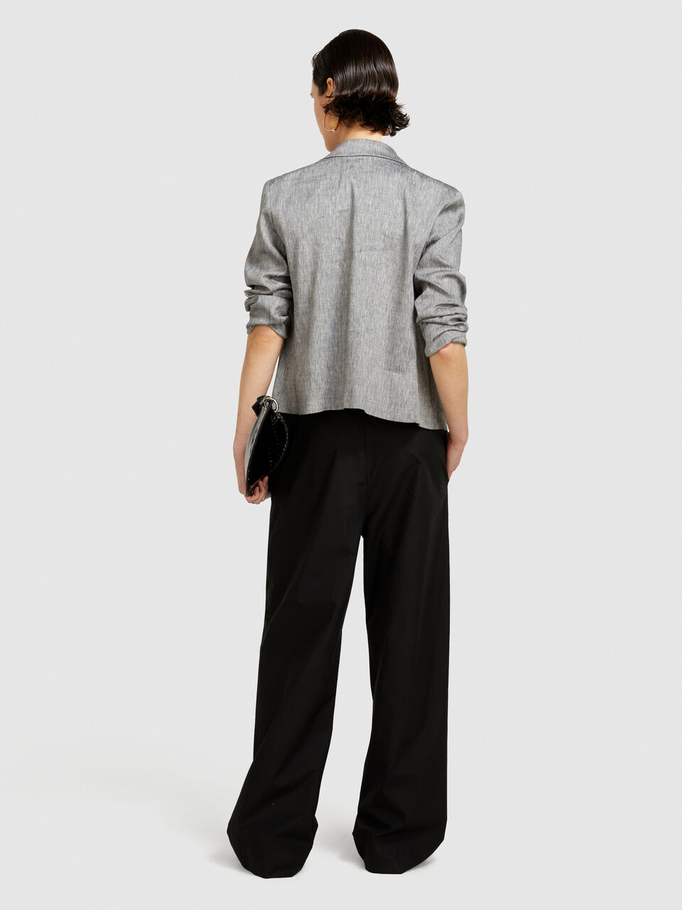 Flared trousers with drawstring Women image number null
