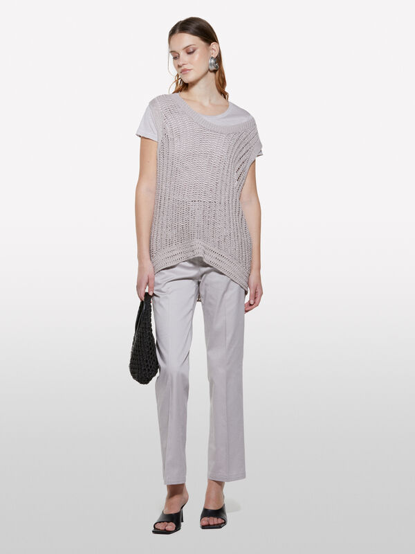 Gray cigarette trousers Gray cigarette trousers - women's skinny fit trousers | Sisley