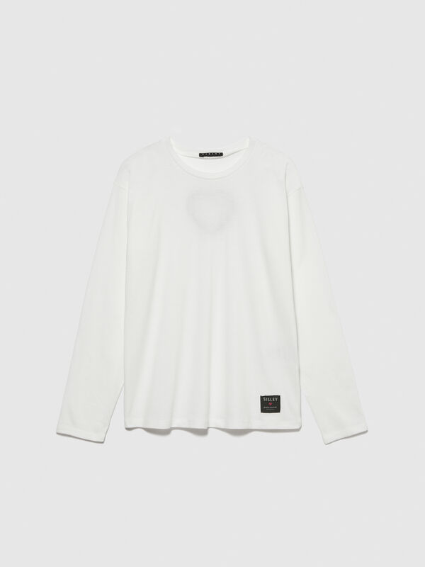 T-shirt with cut-out heart - null | Sisley Young