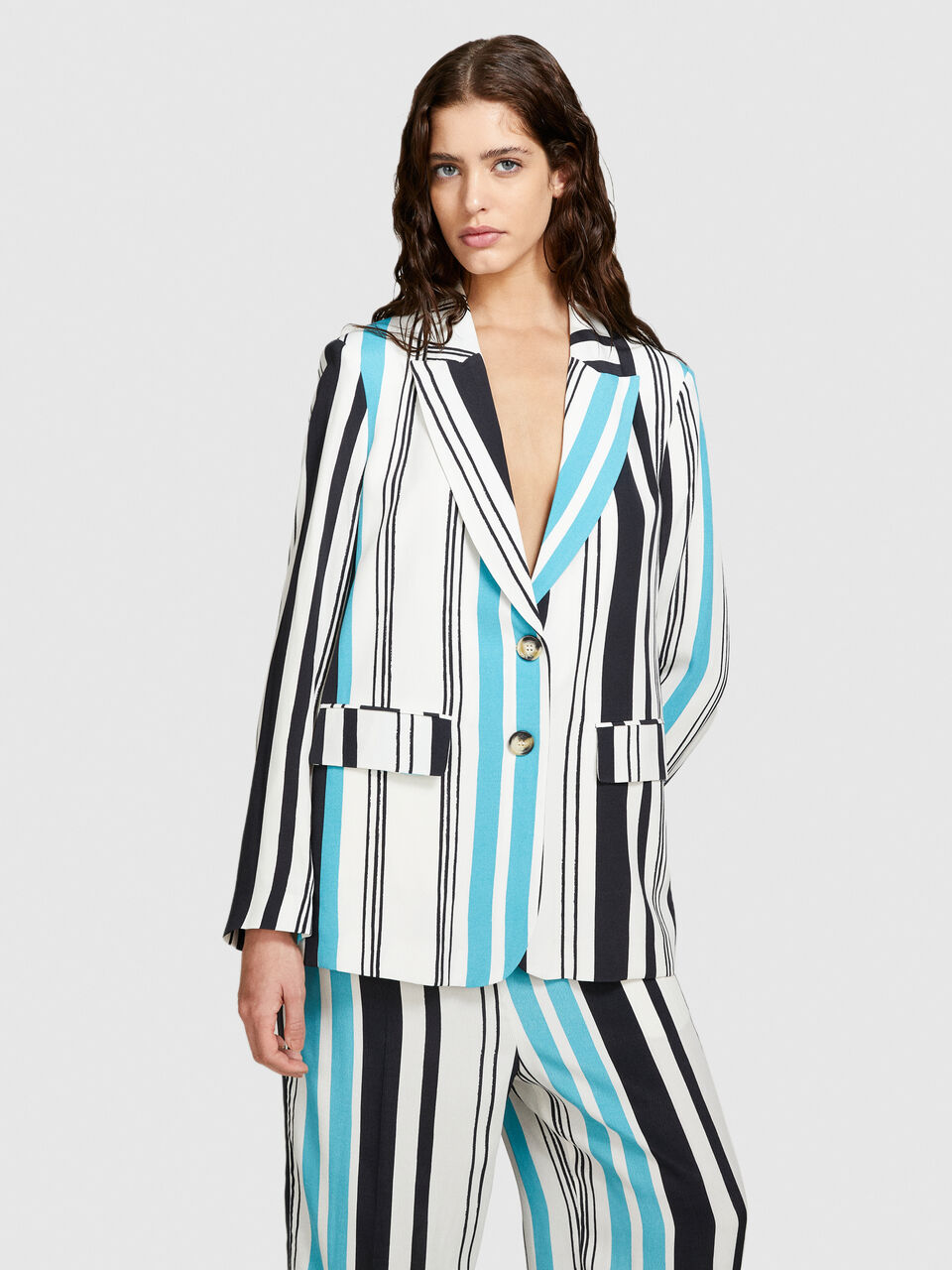 Printed blazer Women image number null