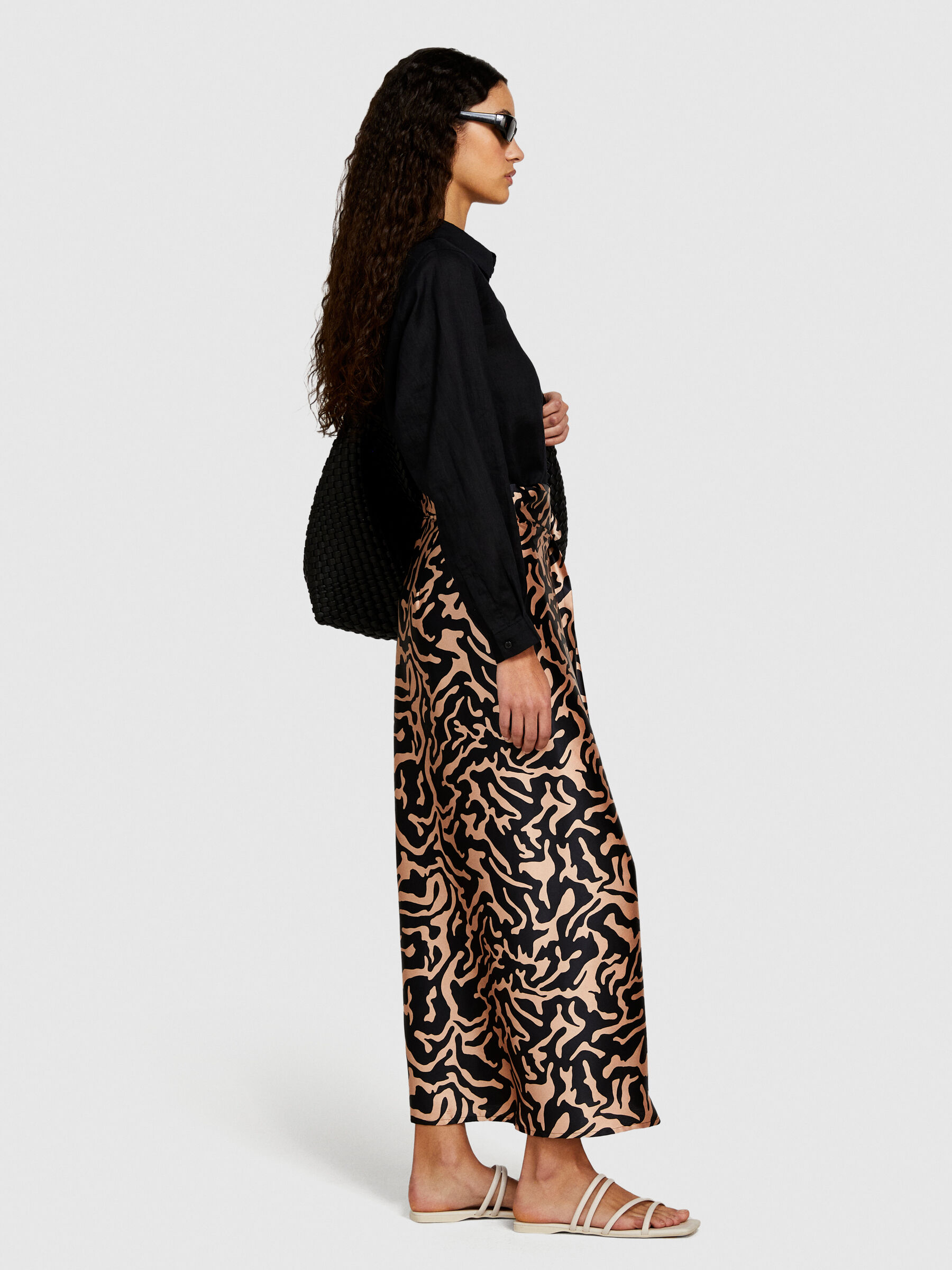 Printed sarong skirt Women image number null