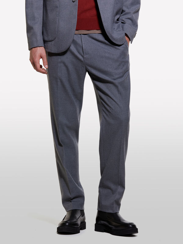 Gray technical joggers - men's slim fit trousers | Sisley
