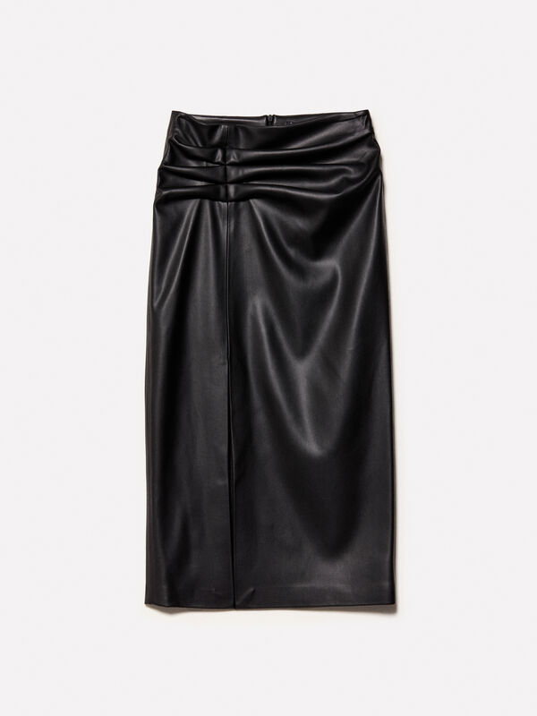  Pencil skirt with slit - women's midi skirts | Sisley
