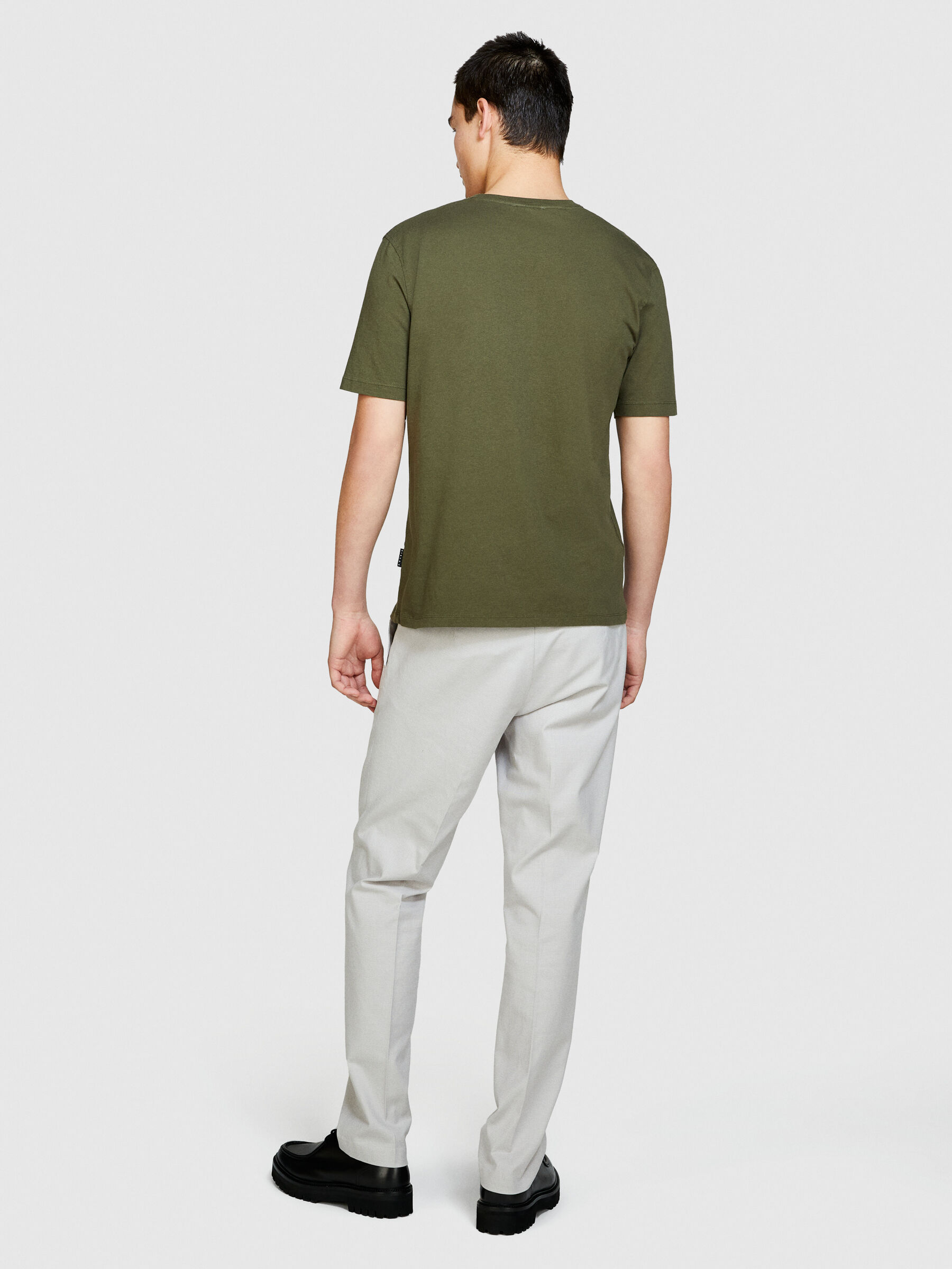 Solid color t-shirt, Military Green - Sisley