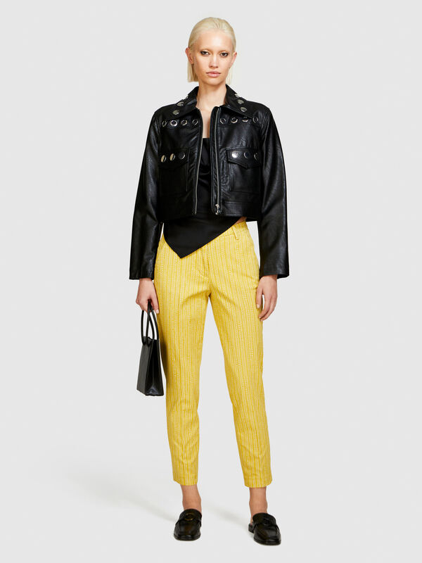 Printed cigarette trousers Printed cigarette trousers - women's skinny fit trousers | Sisley