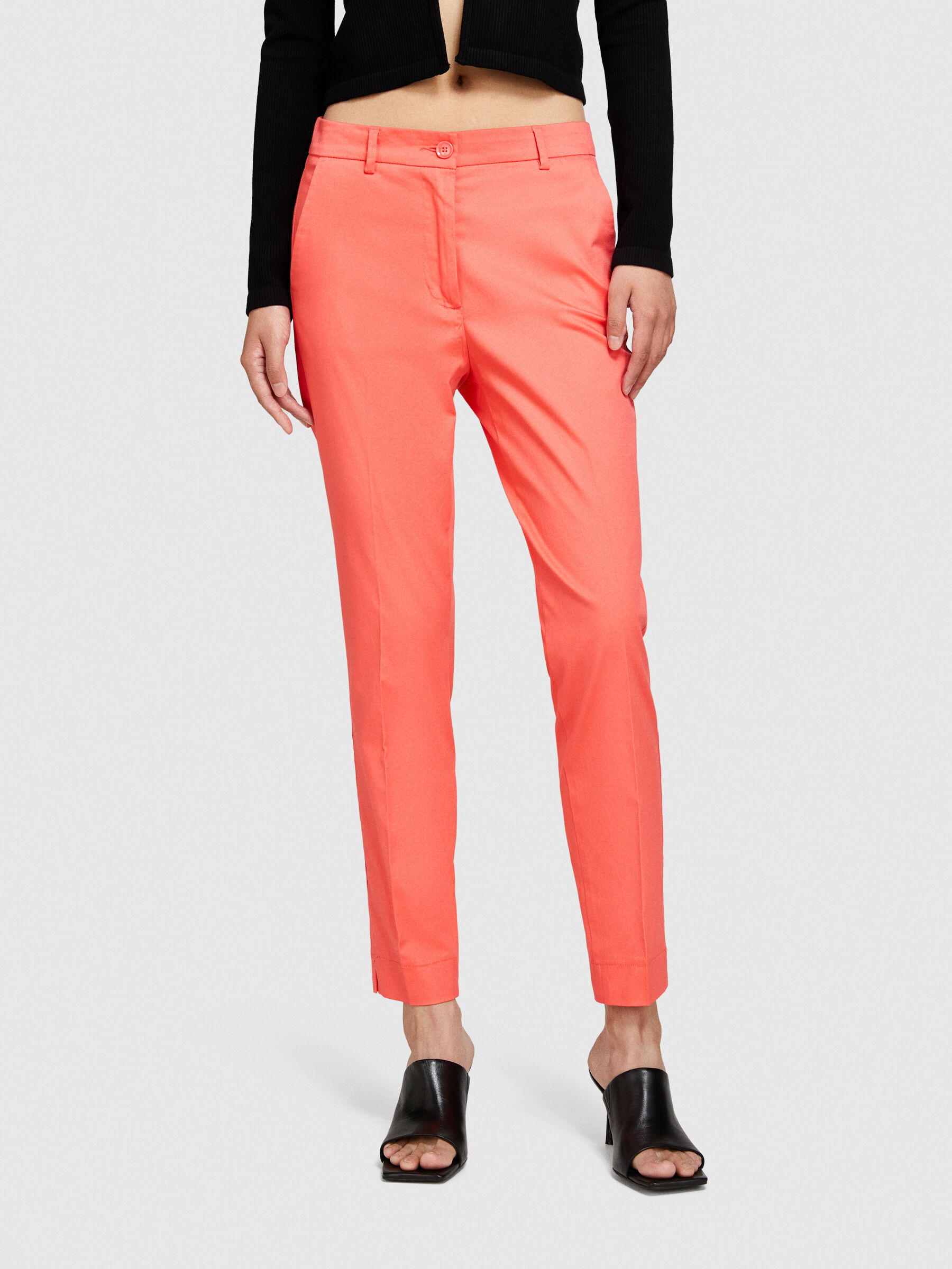 Regular fit chinos, Coral - Sisley