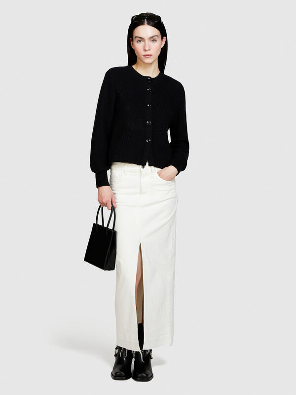 Cardigan with buttons - women's cardigans | Sisley