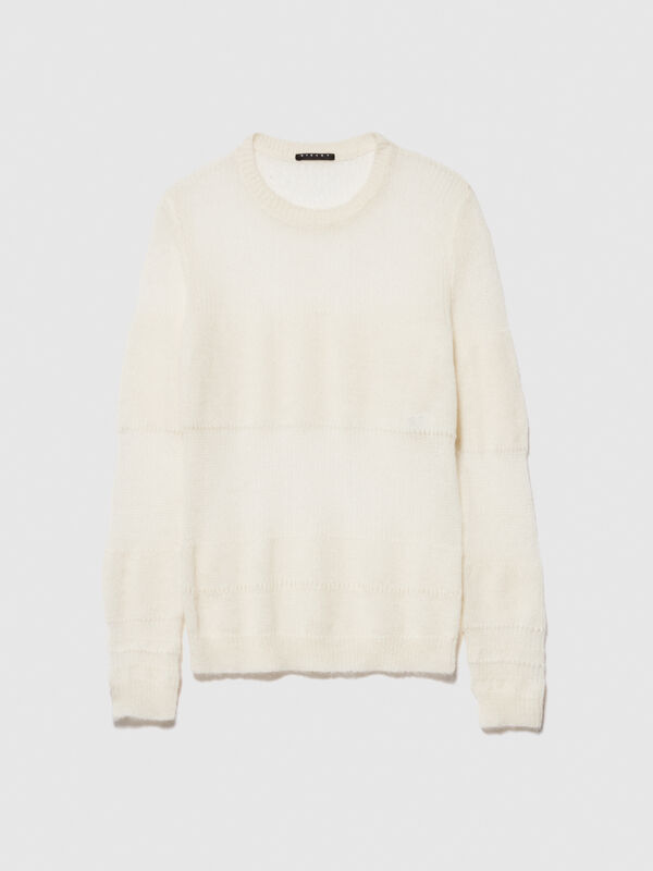 Alpaca blend sweater - women's crew neck sweaters | Sisley