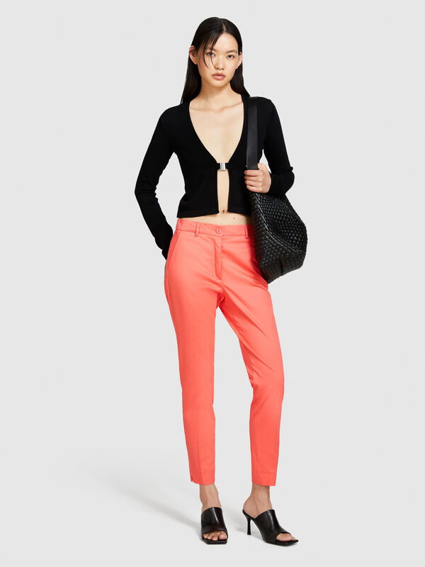 Regular fit chinos - women's chino trousers | Sisley