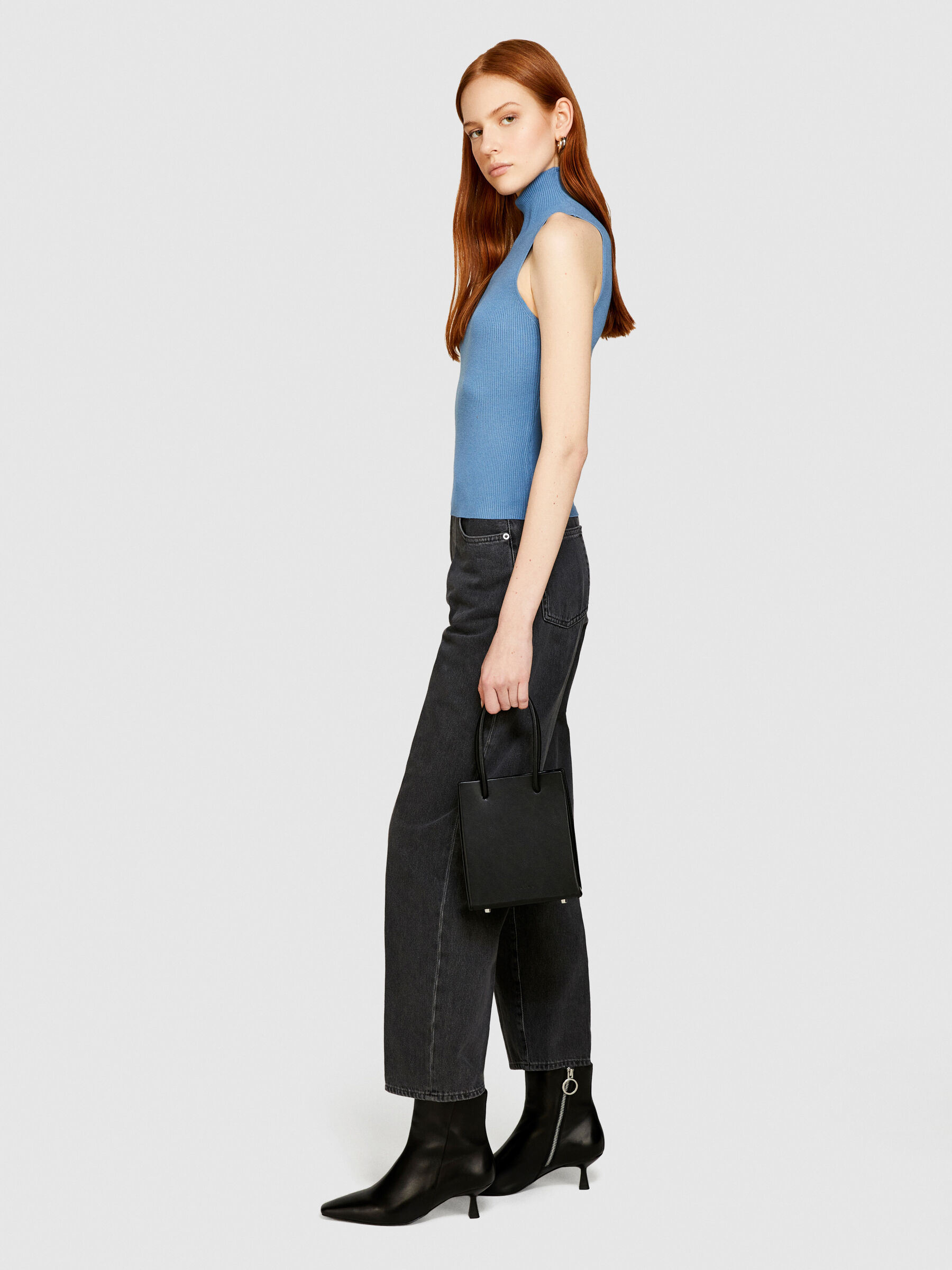 BUSTIER SET SURFACE CHANGE KNIT TOP