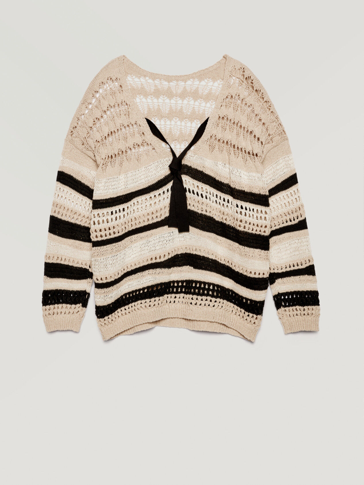 white open knit sweater