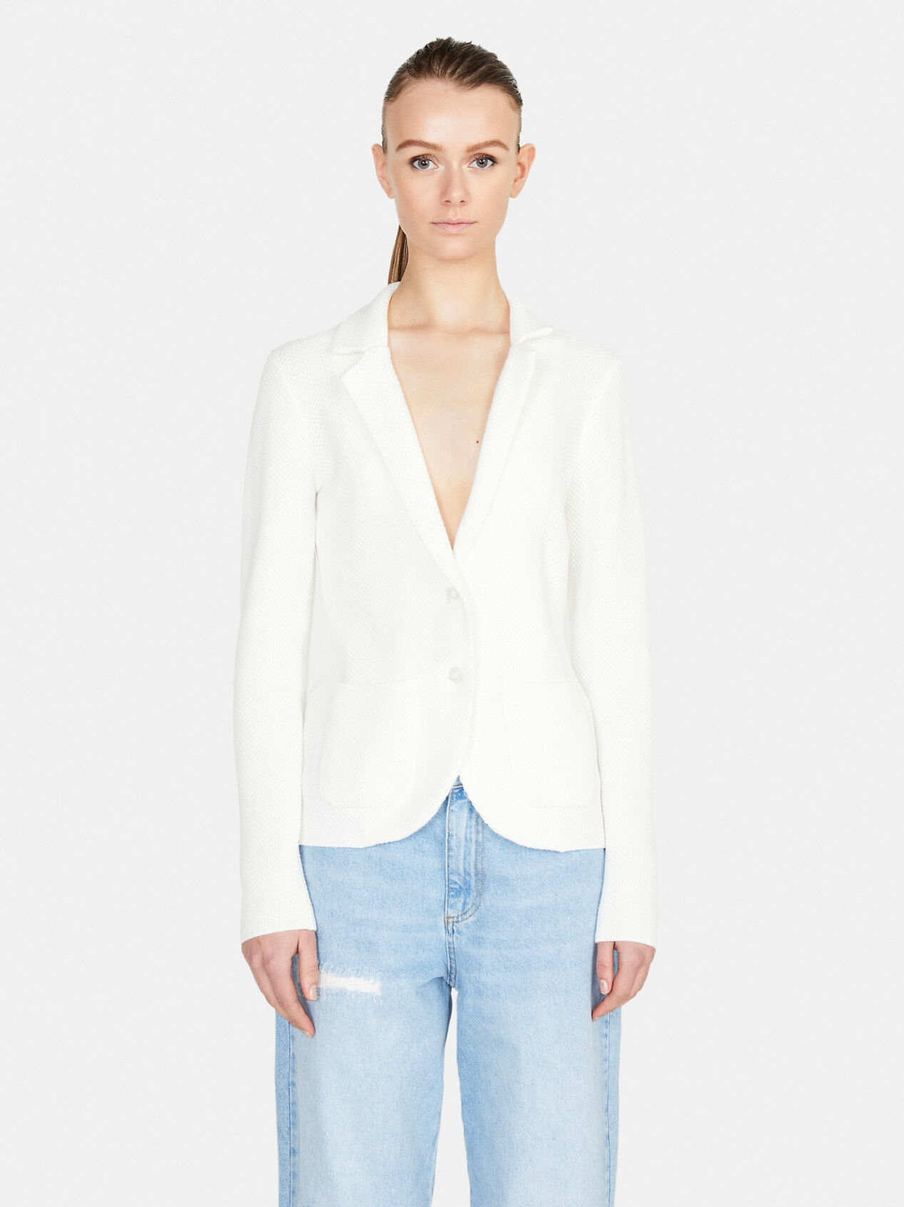 Knit jacket Creamy White Sisley