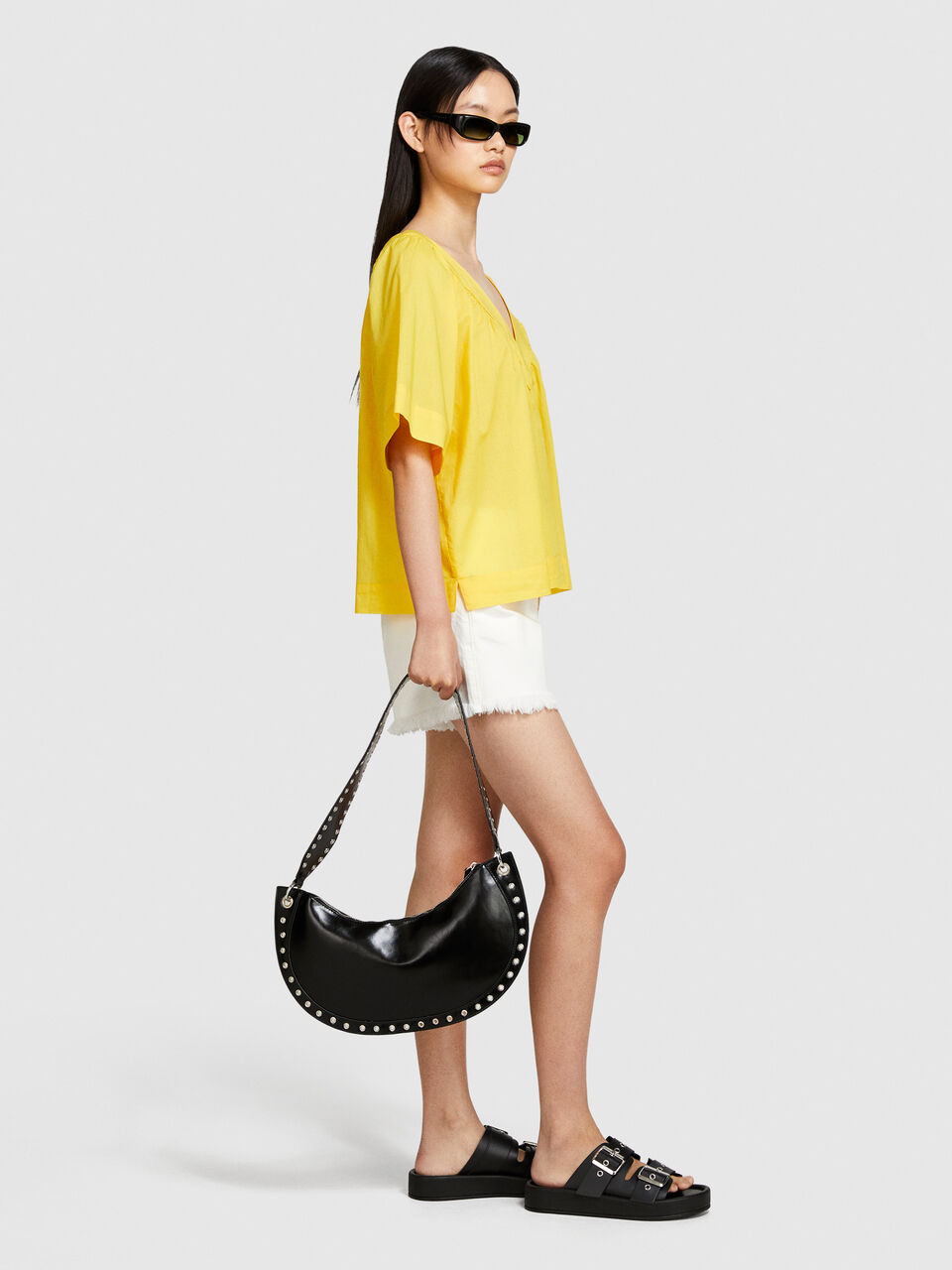 Blouse with V-neck Women image number null