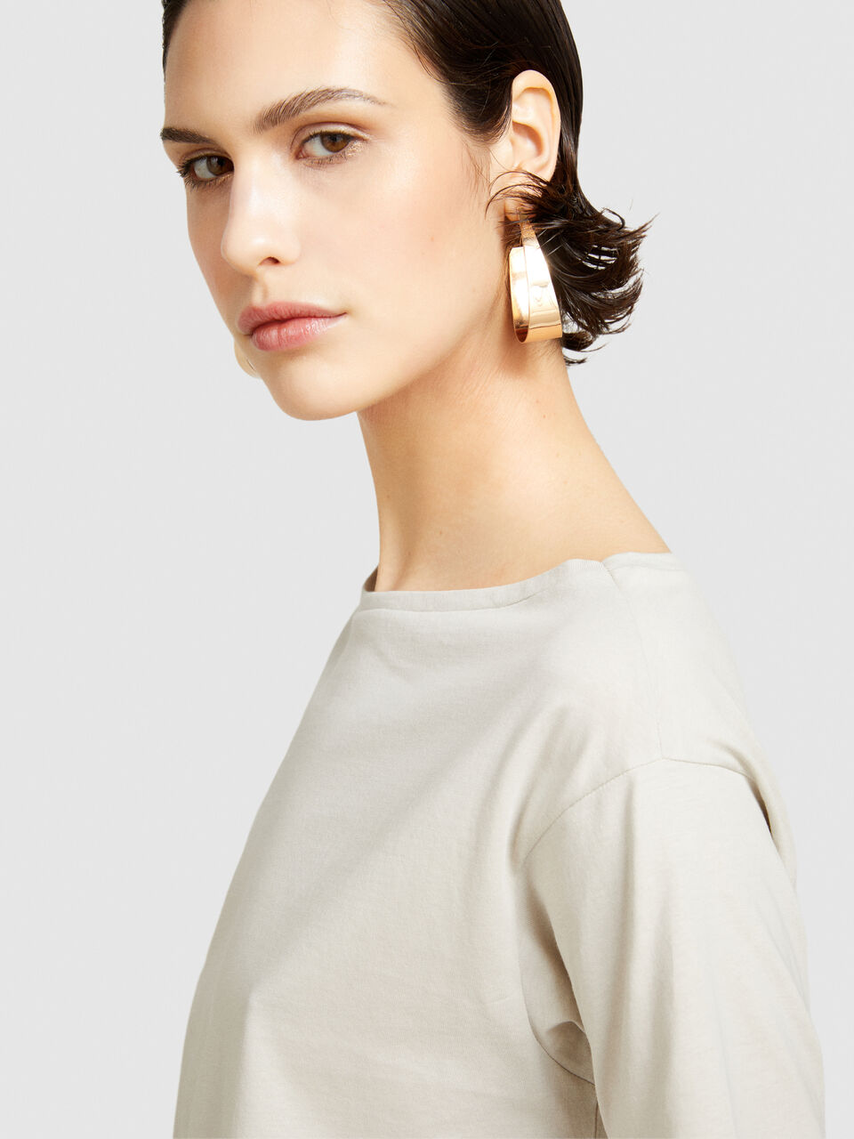 T-shirt with boat neck Women image number null