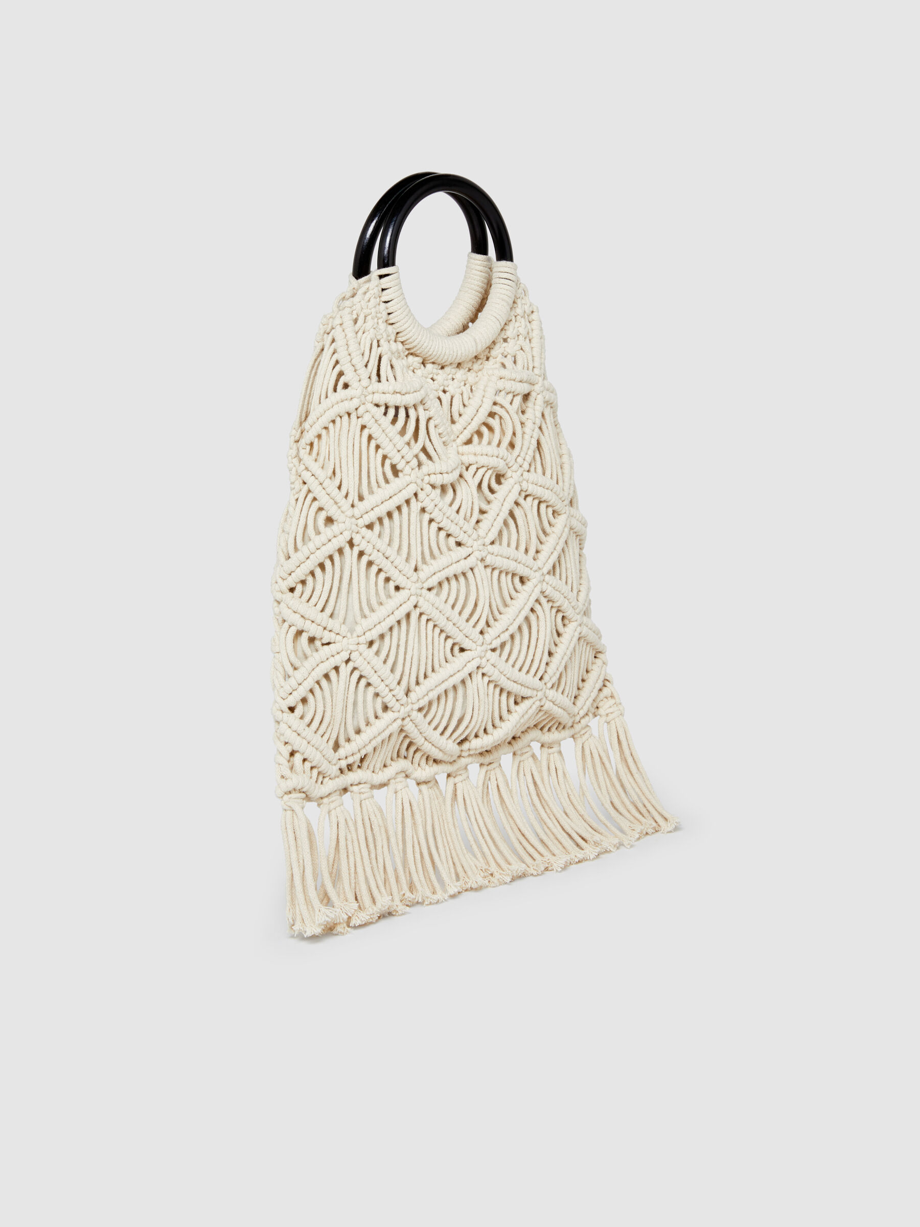 Crochet bag with fringe Women image number null