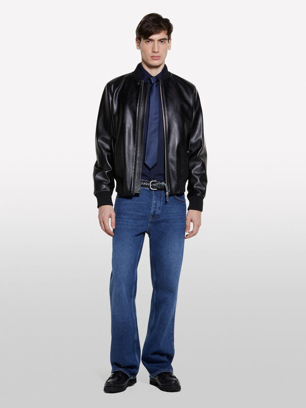 Dark blue slim fit shirt - men's slim fit shirts | Sisley