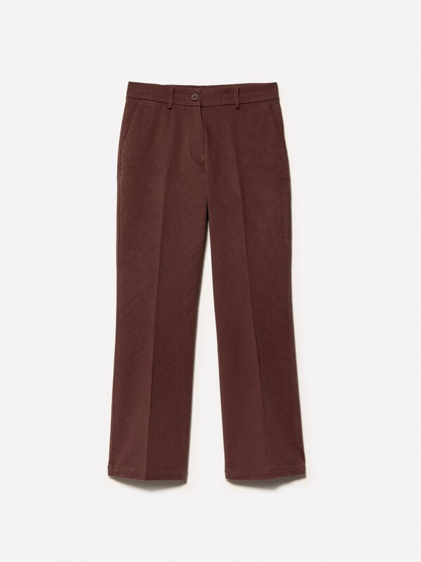 Brown flare fit trousers Brown flare fit trousers - women's flared trousers | Sisley