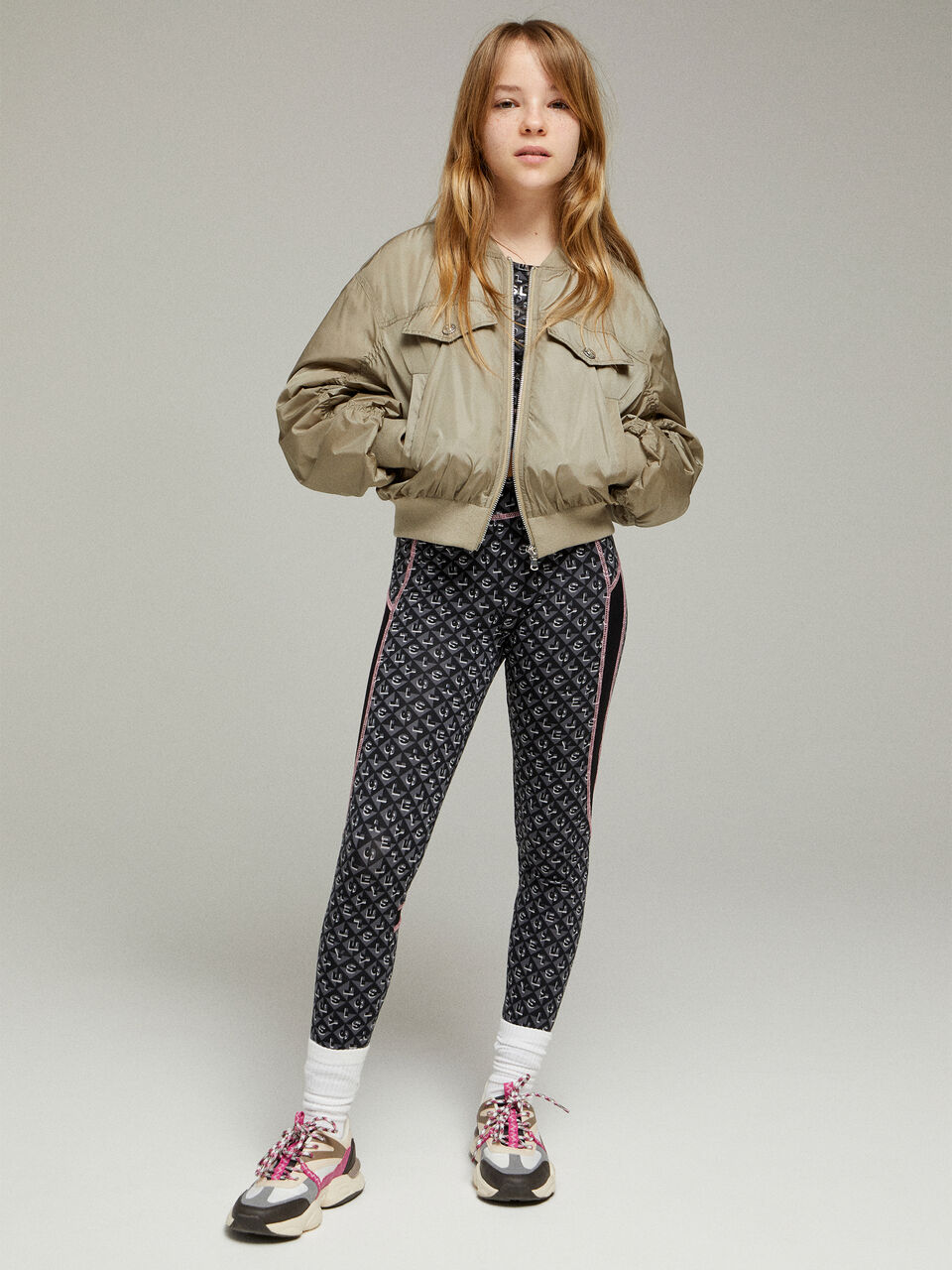 Sporty leggings with logo Junior Girl image number null