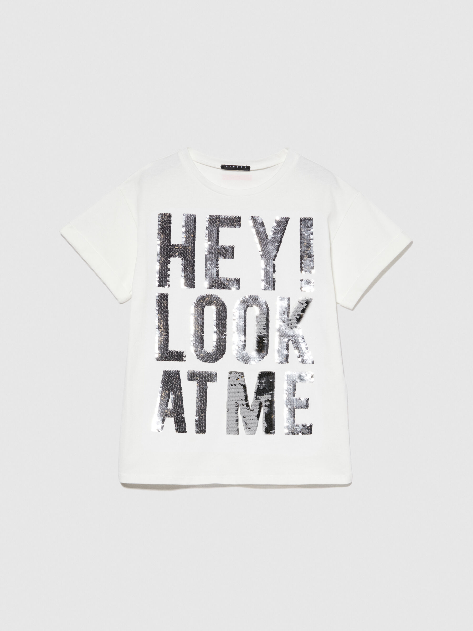 T-shirt with flip-up sequins Junior Girl image number null