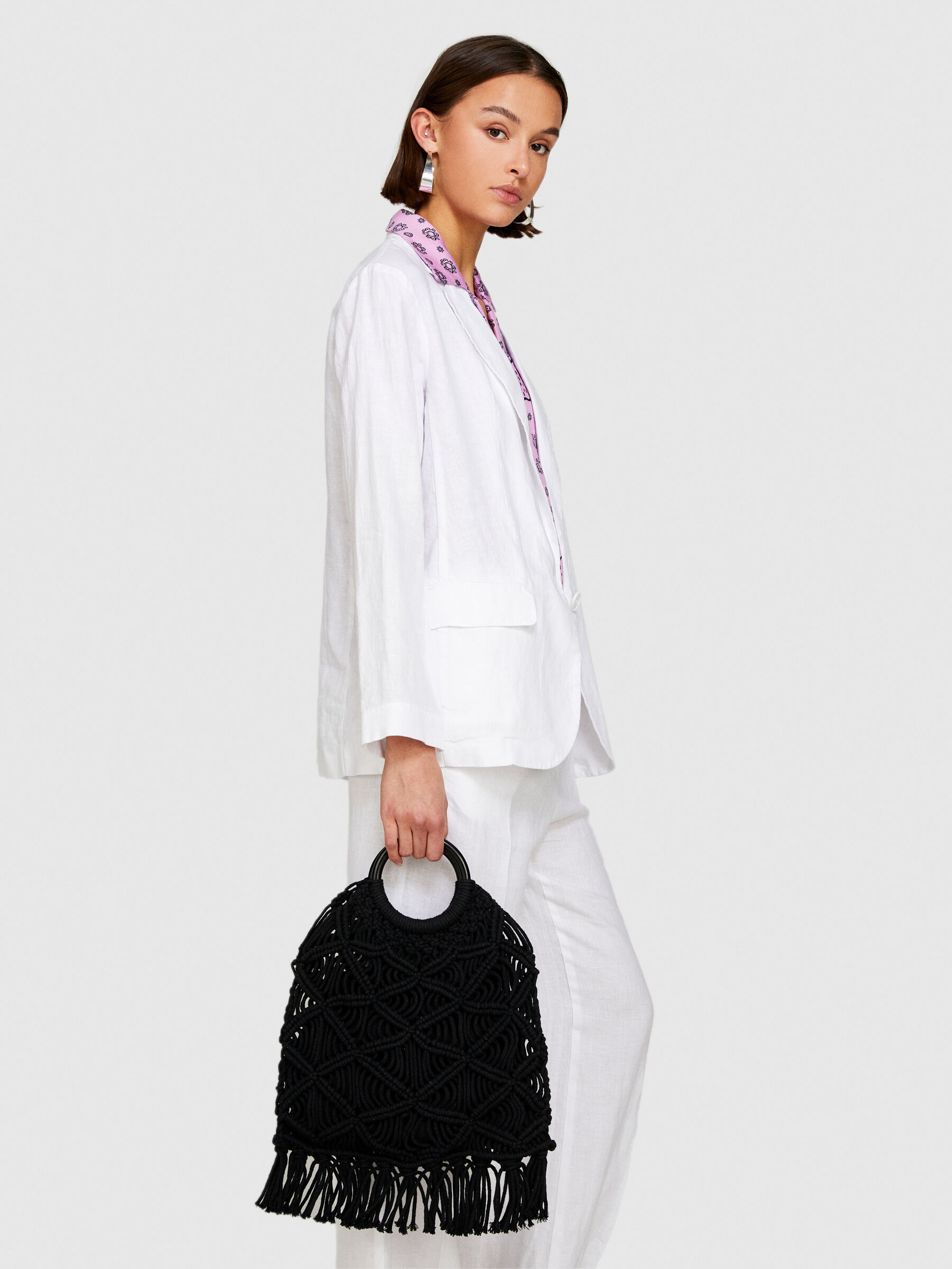 Crochet bag with fringe Women image number null