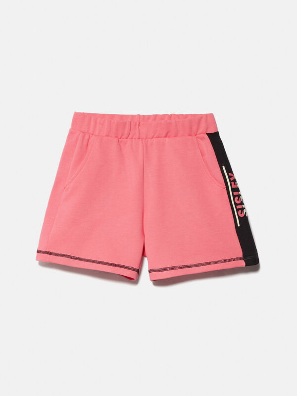 Sweat shorts with bands and logo