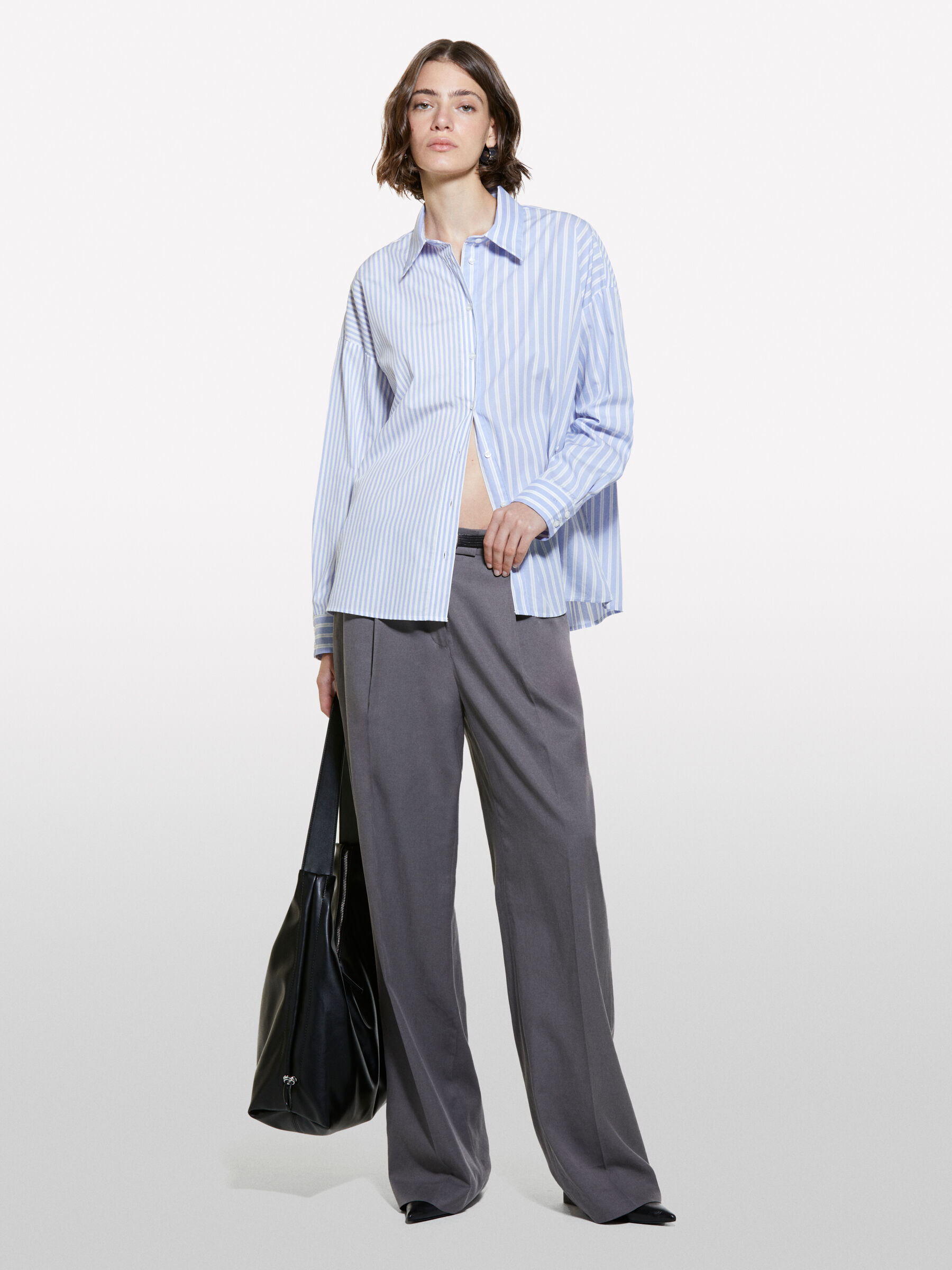 Dark gray palazzo trousers Dark Gray Sisley