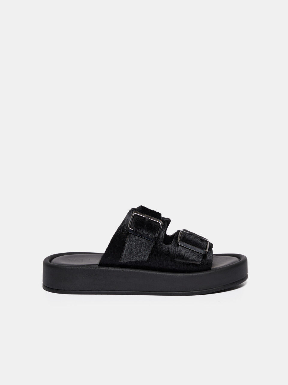 Black slipper sandals best sale