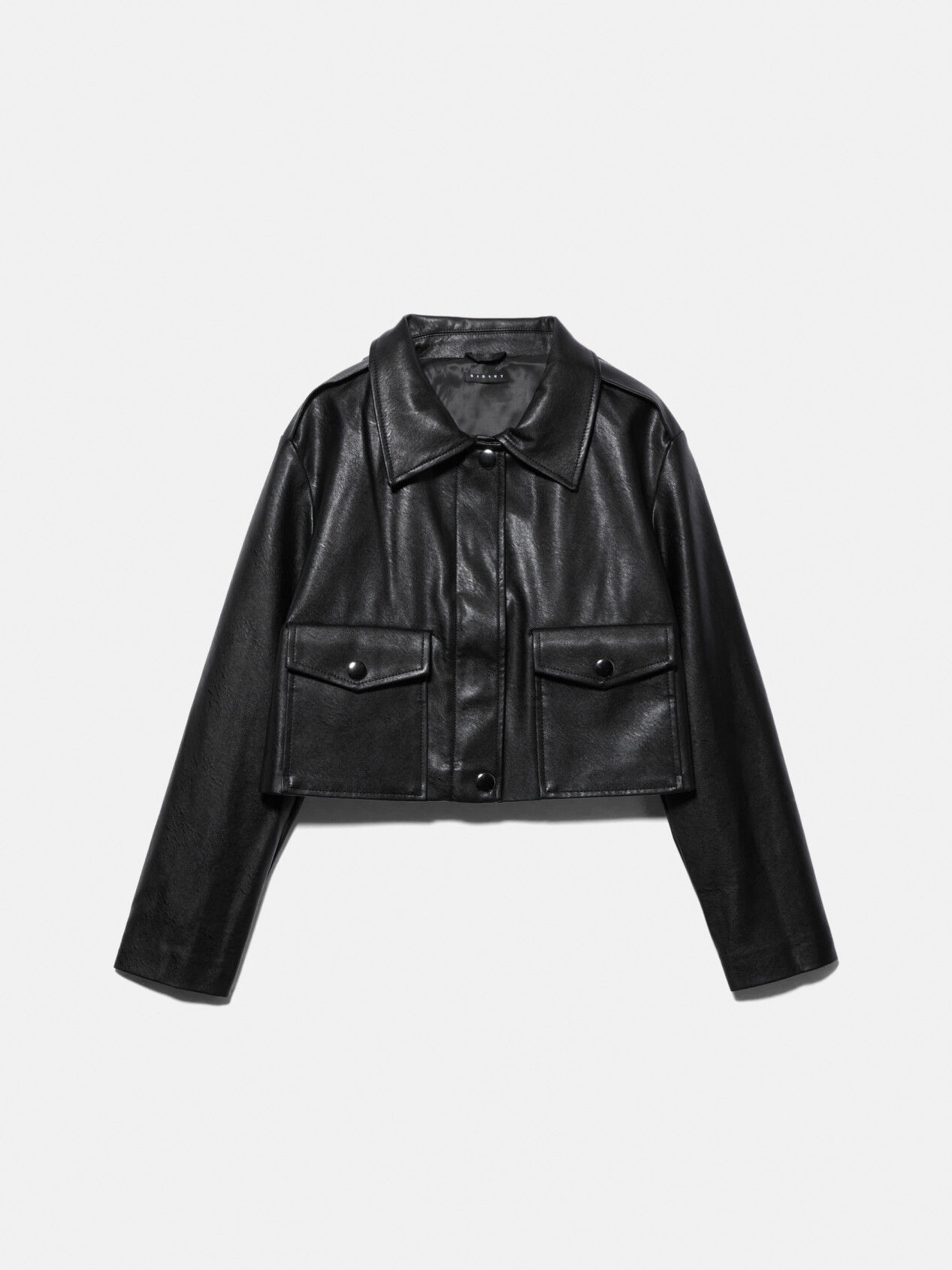 Cropped jacket with pockets Black Sisley